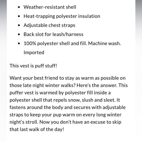 Land’s End Dog Puffer Quilted Vest adjustable Velcro rare Deep Pink Size Large - Picture 5 of 16